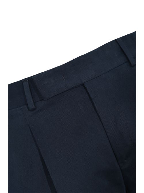 Pantalone in cotone con pince Navy PT TORINO | RSZAZ40FWD SD750360